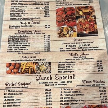Hot N Crazy Crab - Menu - Seafood Near Me - Brandon, Florida