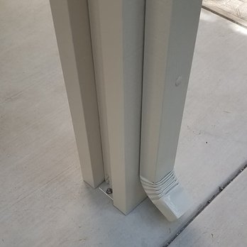 Sunbusters - That pipe drain - nice and straight (it's sharp at the bottom edges so might want to add protection) - Patio Coverings Near Me - Pittsburg, California Sunbusters - That pipe drain - nice and straight (it's sharp at the bottom edges so might want to add protection) - Patio Coverings Near Me - Pittsburg, California