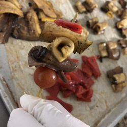 Cocina Casera Catering and Events - Roasted balsamic veggies skewers