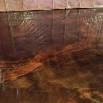 Advanced Epoxy Floors - Davison, MI.  Mocha and copper metallic epoxy. - Flooring Near Me