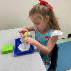 Hope Montessori School - Picture her teacher sent me!