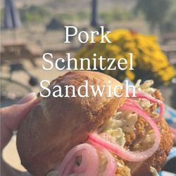 Suncoast Organic Farm - Pork Schitzel time on the patio