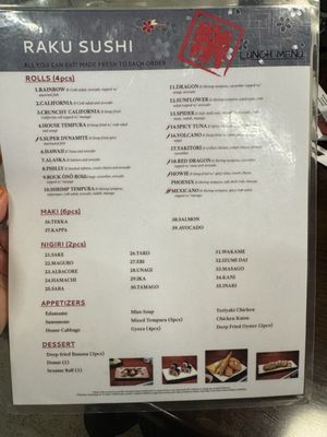 Menu photo 6 Raku Sushi Rocklin, CA