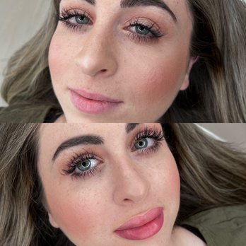 SIS & SIS - Our client's results right after lip blushing! We used Tres Pink & Lulu Rose! - Permanent Makeup Near Me - Garden Grove, California
