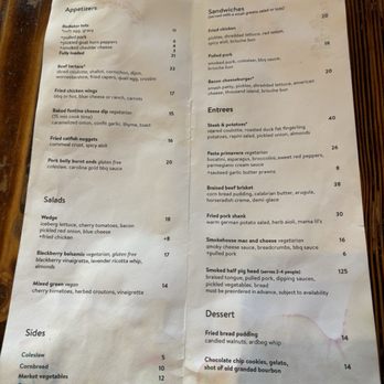 Radiator Whiskey - Menu - New American Near Me - Seattle, Washington