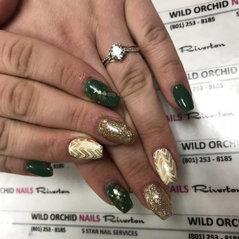 Wild Orchid Nails - Coffin saint Patrick's day nails - Nail Salons Near Me - Riverton, Utah Wild Orchid Nails - Coffin saint Patrick's day nails - Nail Salons Near Me - Riverton, Utah