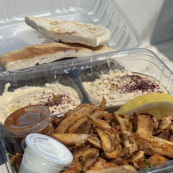 Sultan's Market - Chicken Shawerma Dinner (double hummus and tabouli salad instead of rice) - Mediterranean Near Me - Chicago, Illinois