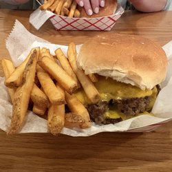 Albie's Fresh Burgers - Double Poor Man's Cheeseburger w/ Fries