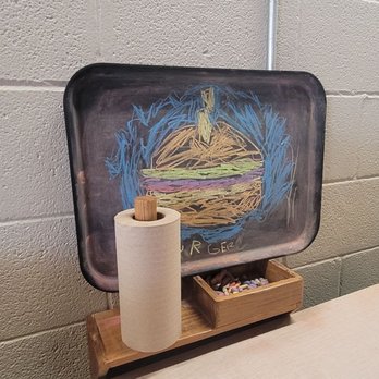 Powerhouse Burger - Metal tray to draw on - Burgers Near Me - Pilot Point, Texas