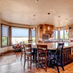 SmartLife Audio Video - Kitchen with automated shades and lighting