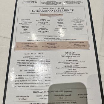 Fogo De Chao - menu - Brazilian Near Me - Bellevue, Washington Fogo De Chao - menu - Brazilian Near Me - Bellevue, Washington