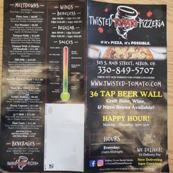 Twisted Tomato Pizzeria - Menu