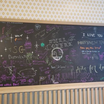 Philz Coffee - Black board corner seating is cozy~ - Coffee & Tea Near Me - Costa Mesa, California Philz Coffee - Black board corner seating is cozy~ - Coffee & Tea Near Me - Costa Mesa, California