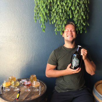 Alpha Acid Brewing - Sitting indoors and enjoying a flight (back in 2019) - Breweries Near Me - Belmont, California