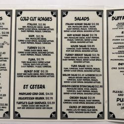 Turtles Subs Etc - Menu