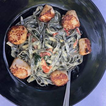 Mother's Restaurant - Pan Seared Scallops over linguine - New American Near Me - Buffalo, New York Mother's Restaurant - Pan Seared Scallops over linguine - New American Near Me - Buffalo, New York