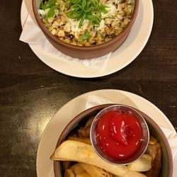 Harvest Seasonal Grill - Montage - Un-Fried Steak-Cut Fries Mexican Street Corn