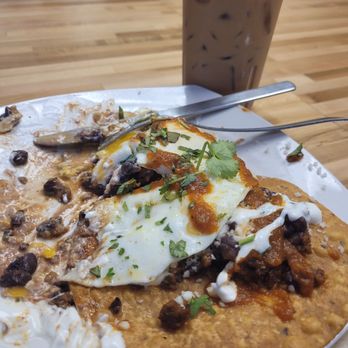 Square One Breakfast & Bakery - Awesome Juevos Rancheros and iced oat milk latte! - Bakeries Near Me - East Lansing, Michigan