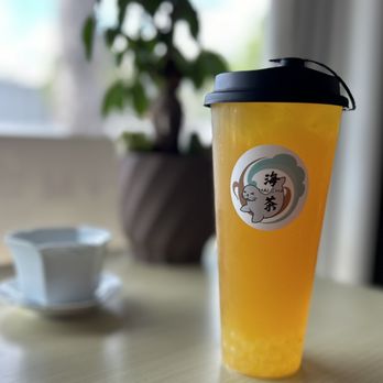 HaiCha - Mango passion fruit tea w/lemon popping boba - Bubble Tea Near Me - Pasadena, California