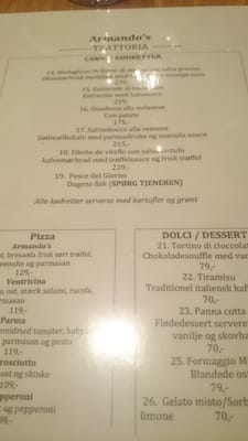 Menu photo 1 Armando's Gentofte, 84