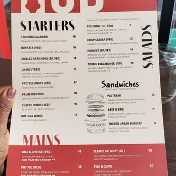 HUB Restaurant & Ice Creamery - Menu - American Near Me - Tucson, Arizona