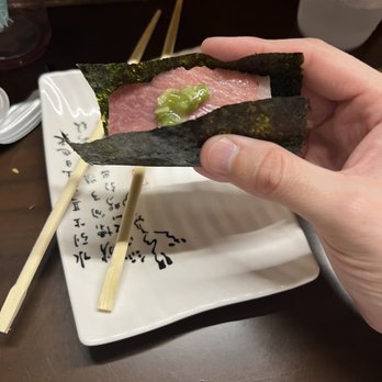 Shokunin - Toro hand roll, the grand finale. - Japanese Near Me - Rancho Cucamonga, California