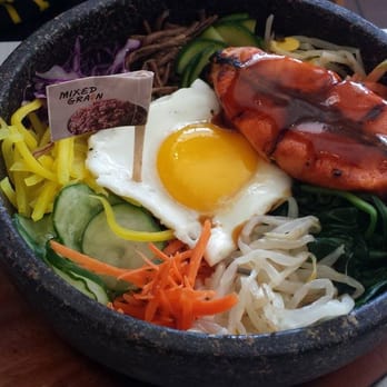 Mixed Grain - salmon hot stonepot w/ mixed grain purple rice - Korean Near Me - Walnut Creek, California