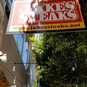 Jake's Steaks - Sign outside on Buchanan. - Sandwiches Near Me - San Francisco, California Jake's Steaks - Sign outside on Buchanan. - Sandwiches Near Me - San Francisco, California