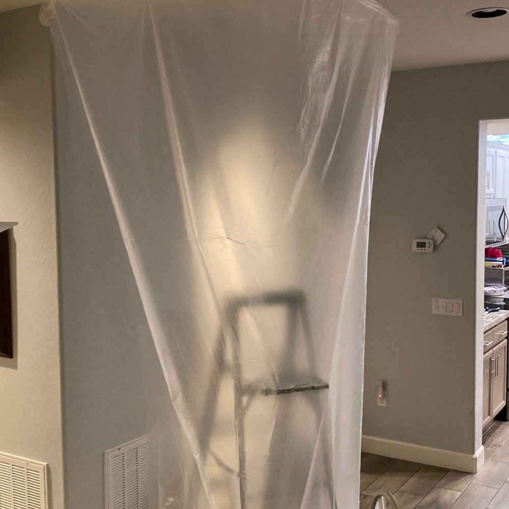 Sonic Drywall Services - Keeping the drywall dust out of the rest of the house. - Drywall Installation & Repair Near Me