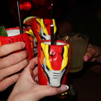 Bao Brewhouse - We started with some creative craft cocktails. The Lucky Dragon came in the coolest dragon cup that could be purchased along with the drink. - Dim Sum Near Me - Denver, Colorado Bao Brewhouse - We started with some creative craft cocktails. The Lucky Dragon came in the coolest dragon cup that could be purchased along with the drink. - Dim Sum Near Me - Denver, Colorado