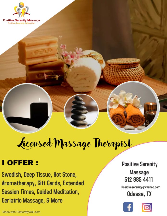 POSITIVE SERENITY MASSAGE Request an Appointment Odessa, TX Yelp