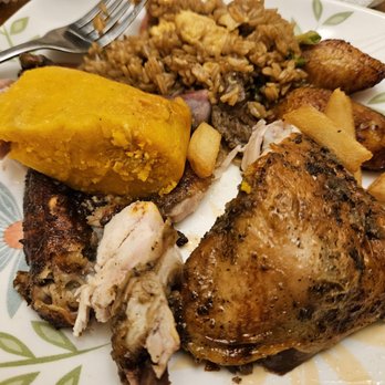 Olibar Peruvian Cuisine - Plated: pollo a la brasa, chicken tamal, fries, maduros and beef chaufa - Peruvian Near Me - New Rochelle, New York Olibar Peruvian Cuisine - Plated: pollo a la brasa, chicken tamal, fries, maduros and beef chaufa - Peruvian Near Me - New Rochelle, New York
