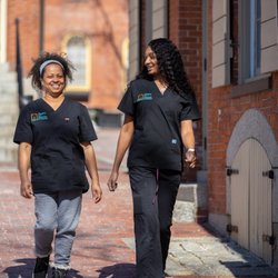 Right at Home - CareTeam Members Ruth M and Jeanne E working in downtown Salem