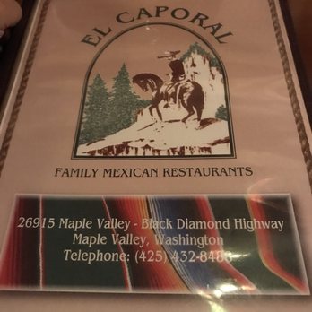 El Caporal - Menu 6/1/18 - Mexican Near Me - Maple Valley, Washington