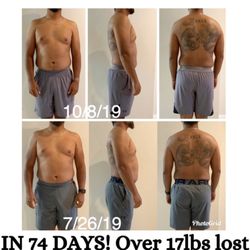 Stronger - In person client dropping over 17lbs and 25 inches in a little over 2.5 months.