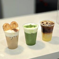 Scoop Latte ($7), Matcha Einspänner ($8) , Mazagran ($6.5)