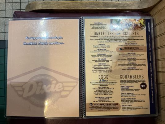 Menu photo 1 Dixie Family Restaurant McLean, IL Menu photo 1 Dixie Family Restaurant McLean, IL