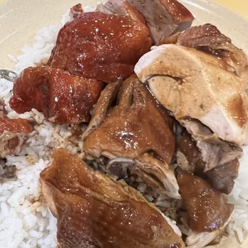 Din Ho Chinese BBQ - R16. BBQ Combination Over Rice (pork and soy sauce chicken) - Barbeque Near Me - Austin, Texas