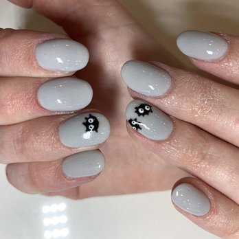 Oasis Nails & Day Spa - Soot sprites from the movie Spirited Away!! I love them so much - Nail Salons Near Me - Dedham, Massachusetts