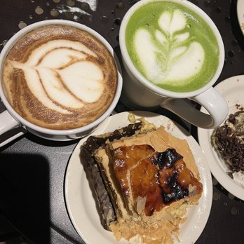 Urth Caffe - Matcha tea and vanilla latte with a delicious napoleon - Coffee & Tea Near Me - Laguna Beach, California Urth Caffe - Matcha tea and vanilla latte with a delicious napoleon - Coffee & Tea Near Me - Laguna Beach, California