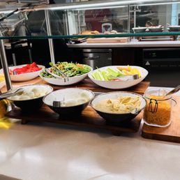 Fruits, Boiled eggs, Hummus and veggies, salad Fruits, Boiled eggs, Hummus and veggies, salad