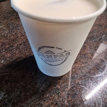 Pampas Cafe - My Oat Chai Latte, which was unsweetened. Next time I'll ask if they can sweeten it for me - Coffee & Tea Near Me - Castro Valley, California