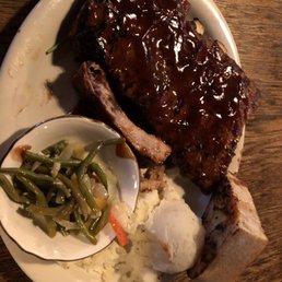 Full rack of ribs with half a rack gone Full rack of ribs with half a rack gone