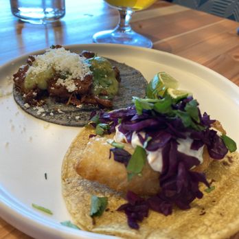 By All Means Brewing - Rockfish taco and smoked chicken taco - Brewpubs Near Me - Billings, Montana By All Means Brewing - Rockfish taco and smoked chicken taco - Brewpubs Near Me - Billings, Montana