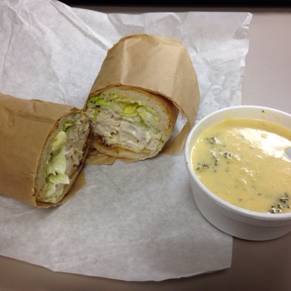 The One Cafe - Chicken Bacon Ranch sandwich with a side of Cheddar Broccoli soup. - Sandwiches Near Me - Edmond, Oklahoma The One Cafe - Chicken Bacon Ranch sandwich with a side of Cheddar Broccoli soup. - Sandwiches Near Me - Edmond, Oklahoma