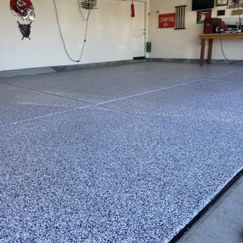 Red Line Resin Epoxy - Domino Flake Job! - Flooring Near Me Red Line Resin Epoxy - Domino Flake Job! - Flooring Near Me