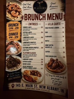 Menu photo 1 Platform Dining & Lounge New Albany, IN Menu photo 1 Platform Dining & Lounge New Albany, IN
