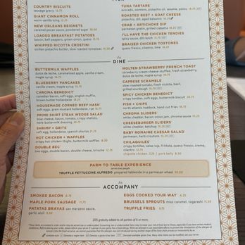 Chroma Modern Bar + Kitchen - Menú - New American Near Me - Orlando, Florida