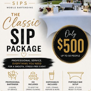 Miami Sips - Our Classic Sip Package! - Bartenders Near Me Miami Sips - Our Classic Sip Package! - Bartenders Near Me