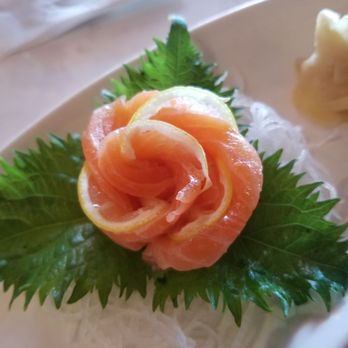 Asia Nine - Kai's art  made from salmon and lemon! - Sushi Bars Near Me - Gaithersburg, Maryland